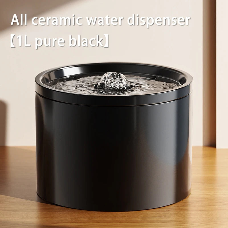 Automatic ceramic water fountain for cats and dogs